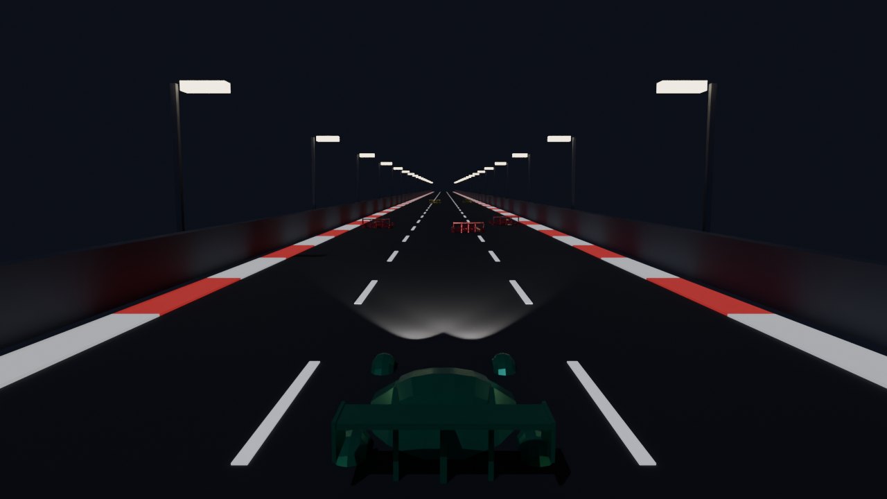 Prototipo de noche en pista